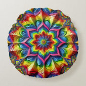 LGBTQカラーを使用したラウンド装飾用クッション ラウンドクッション (正面)