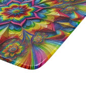 LGBTQカラーを使用した小型ガラス製カッティングボード カッティングボード (角)