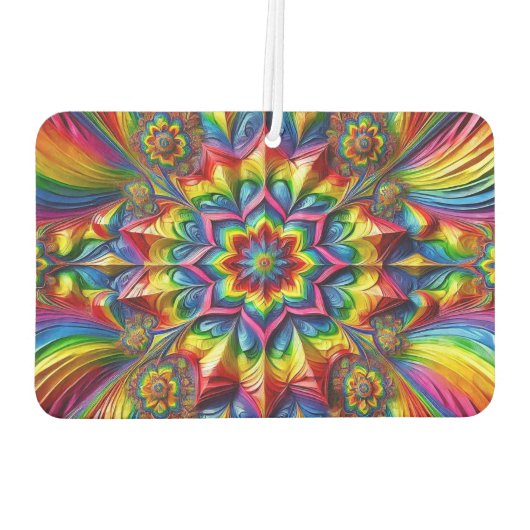 LGBTQカラー付きカーエアフレザーデザイン カーエアーフレッシュナー (裏面)