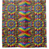 LGBTQカラー付きシャワーカーテン シャワーカーテン (正面)