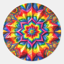 LGBTQカラー付きステッカーデザイン ラウンドシール