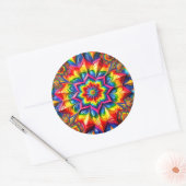 LGBTQカラー付きステッカーデザイン ラウンドシール (封筒)