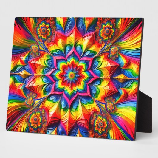 LGBTQカラー付きプラークモダンデザイン フォトプラーク (側面)