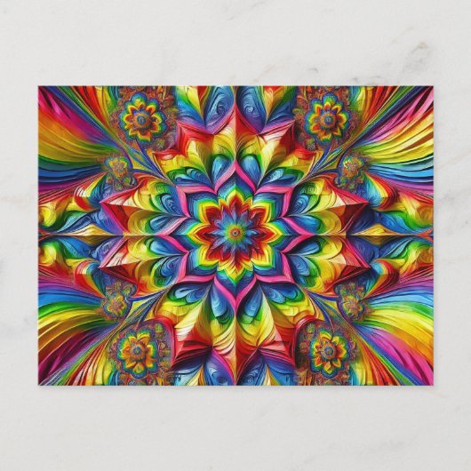 LGBTQカラー付きポストカードデザイン ポストカード (正面)