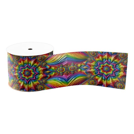 LGBTQカラー付きリボン グログランリボン (リール)