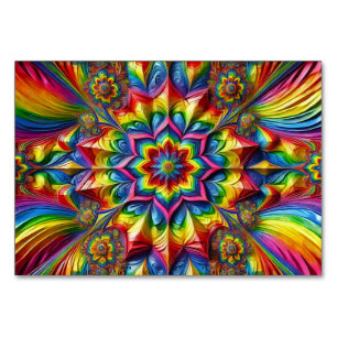 LGBTQカラー付き特殊テーブルカードデザイン テーブルナンバー