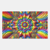 LGBTQカラー付き長方形シール 長方形シール (正面)