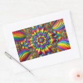 LGBTQカラー付き長方形シール 長方形シール (封筒)