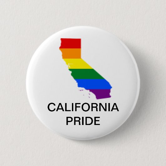 LGBTQカリフォルニアプライドボタン 缶バッジ (正面)