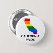 LGBTQカリフォルニアプライドボタン 缶バッジ (正面&裏面)