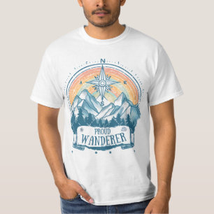 LGBTQキャンパーの誇り - レインボーコンパス Tシャツ
