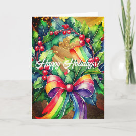 LGBTQクリスマスカード、5" x 7"折り畳みグリーティングカード カード