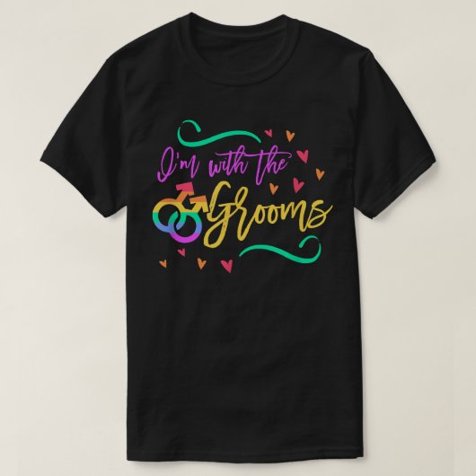 LGBTQゲイのマッチングバ結婚ックとIm Tシャツ (デザイン正面)