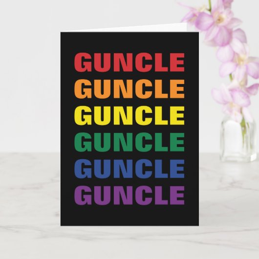 LGBTQゲイプライドおもしろいアンドおもしろいゲイアンクルガンクル カード (蘭)