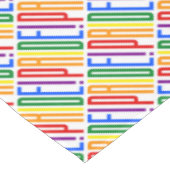 LGBTQゲイプライドの虹のタイポグラフィパターン テーブルクロス (アングル)