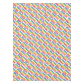 LGBTQゲイプライドの虹のタイポグラフィパターン テーブルクロス (正面)