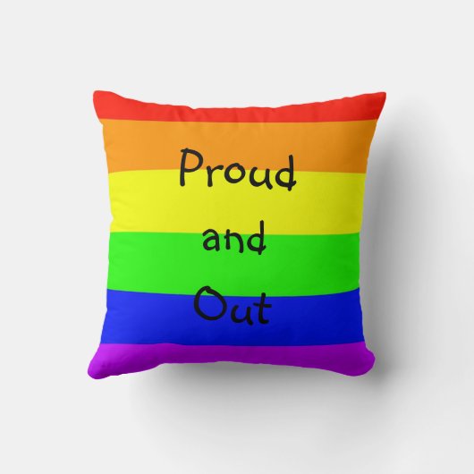 LGBTQゲイプライドの虹誇りを持ったの旗と出力 クッション