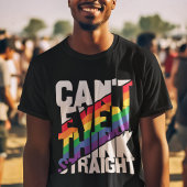 LGBTQゲイプライドは真っ考え直に虹が出ない Tシャツ