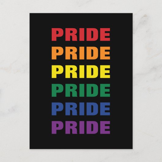 LGBTQゲイプライドカスタマイズ可能な繰り返し文字 ポストカード (正面)