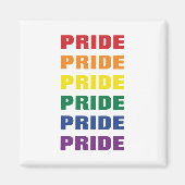 LGBTQゲイプライドカスタマイズ可能な繰り返し文字 マグネット (正面)