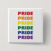 LGBTQゲイプライドカスタマイズ可能な繰り返し文字 缶バッジ (正面)