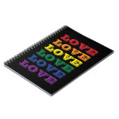 LGBTQゲイプライドラブカスタマイズ可能な繰り返し文字 ノートブック (左側)