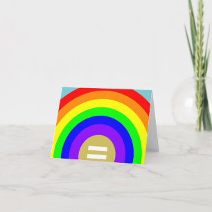 LGBTQゲイプライドレインボーカラー平等時間 カード