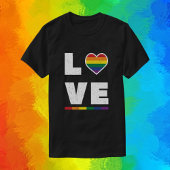 LGBTQゲイプライド国旗動揺してのグランジ愛 Tシャツ