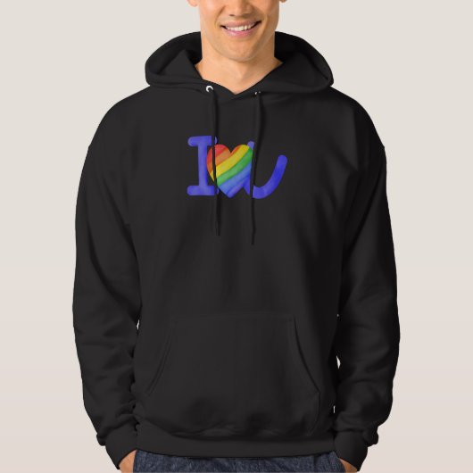 Lgbtqゲイプライド月虹の愛は愛3 パーカ (正面)