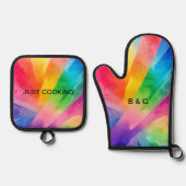 lgbtqゲイプライド月 鍋つかみ&鍋敷きセット (正面)