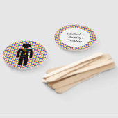 LGBTQゲイマンシルエット&レインボーメンカスタムズ ハンドファン (組立なし)