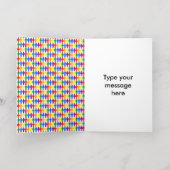 LGBTQゲイマンシルエット&レインボーメンカスタムズ 箔グリーティングカード (内側レイダウン)