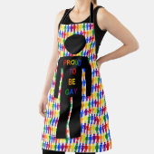 LGBTQゲイマンシルエット&レインボーメン エプロン (インサイチュ)