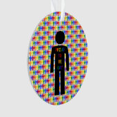 LGBTQゲイマンシルエット&レインボーメン オーナメント (正面)