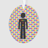 LGBTQゲイマンシルエット&レインボーメン オーナメント (正面)