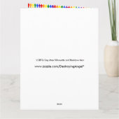 LGBTQゲイマンシルエット&レインボーメン カード (裏面)