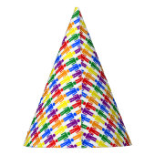 LGBTQゲイマンシルエット&レインボーメン パーティーハット (裏面)