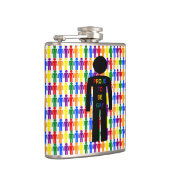 LGBTQゲイマンシルエット&レインボーメン フラスク (右)