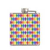 LGBTQゲイマンシルエット&レインボーメン フラスク (裏面)