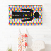 LGBTQゲイマンシルエット&レインボーメン 横断幕 (インサイチュ)