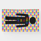 LGBTQゲイマンシルエット&レインボーメン 横断幕 (横)