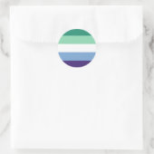 LGBTQゲイメンズプライド国旗 ラウンドシール (バッグ)
