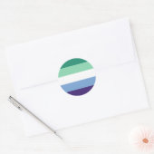 LGBTQゲイメンズプライド国旗 ラウンドシール (封筒)