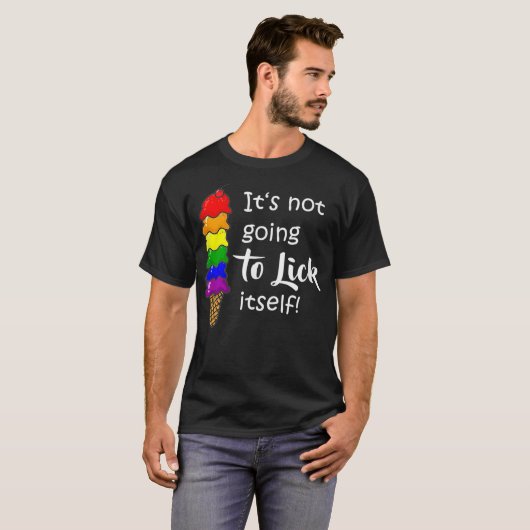 LGBTQゲイレズビアンデートすることアイスクリームいけなことわざ Tシャツ (正面フル)