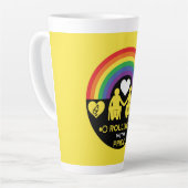 LGBTQゲイ車椅子障害プライド カフェラテマグ (左アングル)