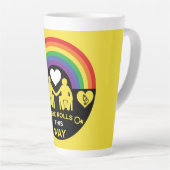 LGBTQゲイ車椅子障害プライド カフェラテマグ (右アングル)