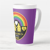 LGBTQゲイ車椅子障害プライド カフェラテマグ (右アングル)