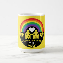 LGBTQゲイ車椅子障害プライド コーヒーマグカップ