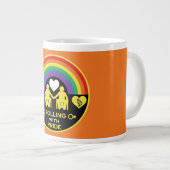 LGBTQゲイ車椅子障害プライド ジャンボコーヒーマグカップ (正面右)