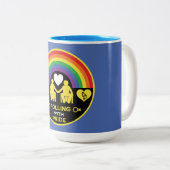 LGBTQゲイ車椅子障害プライド ツートーンマグカップ (正面右)